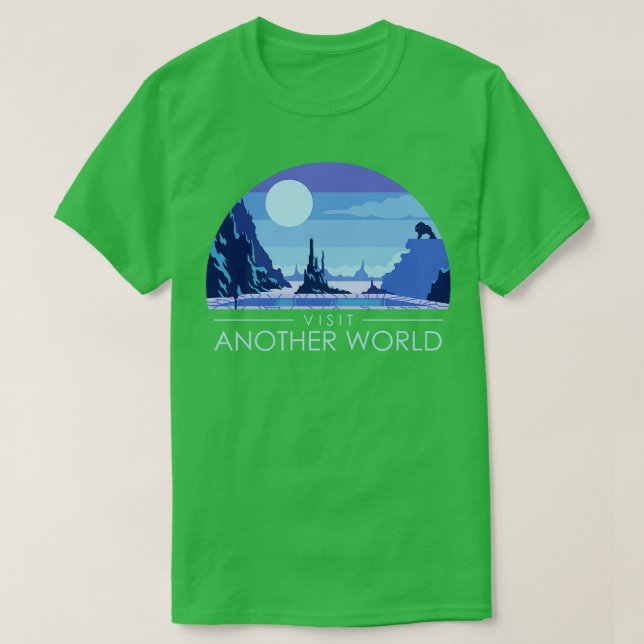 Visit Another World Retro Video Game T-Shirt (Design Front)