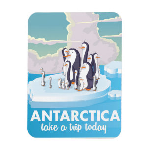 Visit Antarctica  Vintage travel poster Magnet