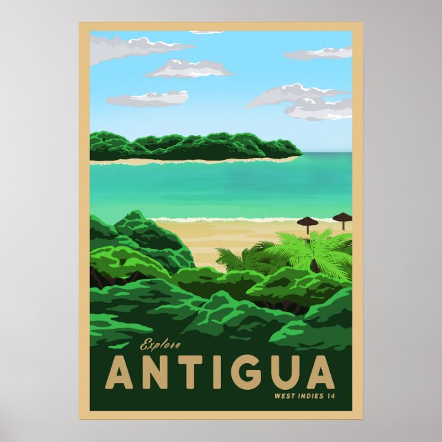 Visit Antigua Poster (Front)