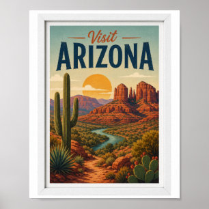 Visit Arizona Travel Vintage Poster