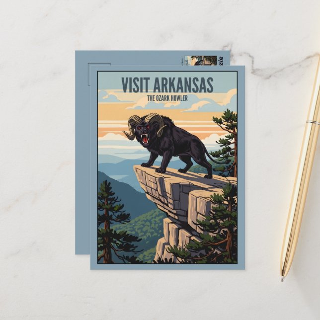 Visit Arkansas The Ozark Howler Postcard (Front/Back In Situ)