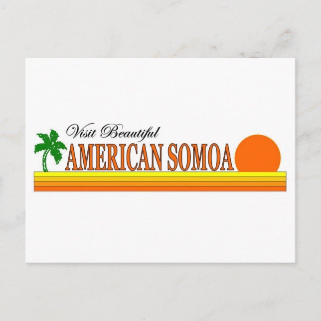 Visit Beautiful American Somoa Postcard (Front)