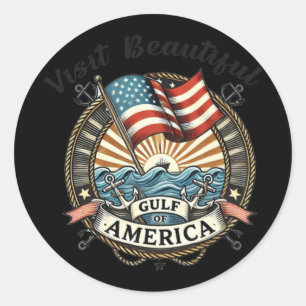 Visit Beautiful Gulf Of America  Classic Round Sticker