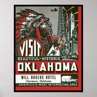 Visit Beautiful Historic Oklahoma Poster