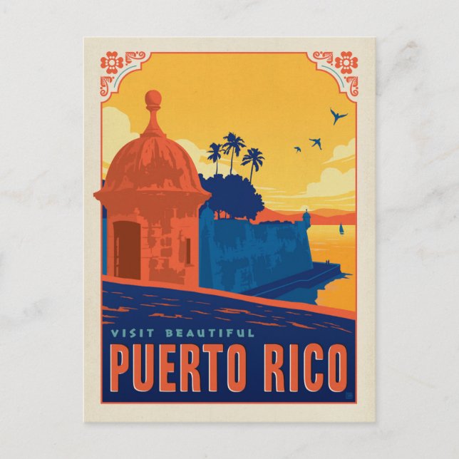 Visit Beautiful Puerto Rico Postcard (Front)