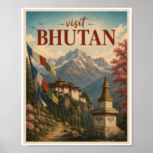 Visit Bhutan Travel Vintage