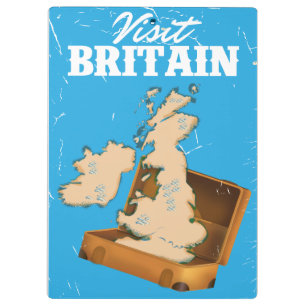 Visit Britain vintage travel poster Clipboard
