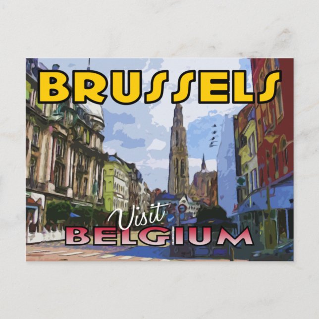 Visit Brussels, Belgium Postcard (Front)