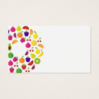Visit card with Fruit circle