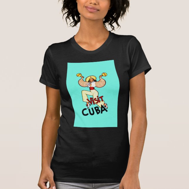 Visit Cuba Vintage Travel T-Shirt (Front)