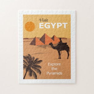 Visit Egypt travel poster Jigsaw Puzzle