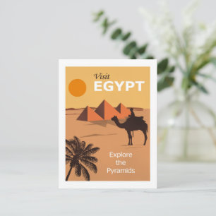 Visit Egypt travel poster Postcard