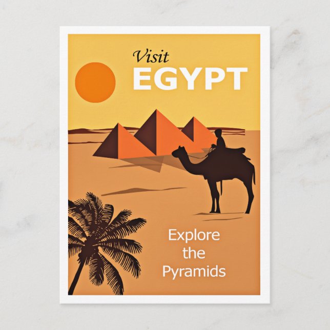 Visit Egypt, vintage travel poster, Postcard (Front)
