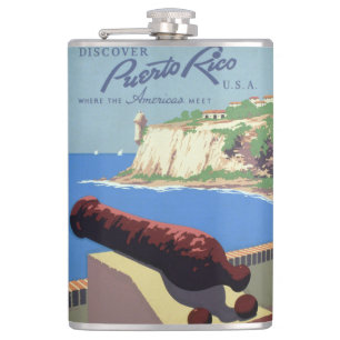 Visit El Morro Fortress, Puerto Rico, Old San Juan Hip Flask