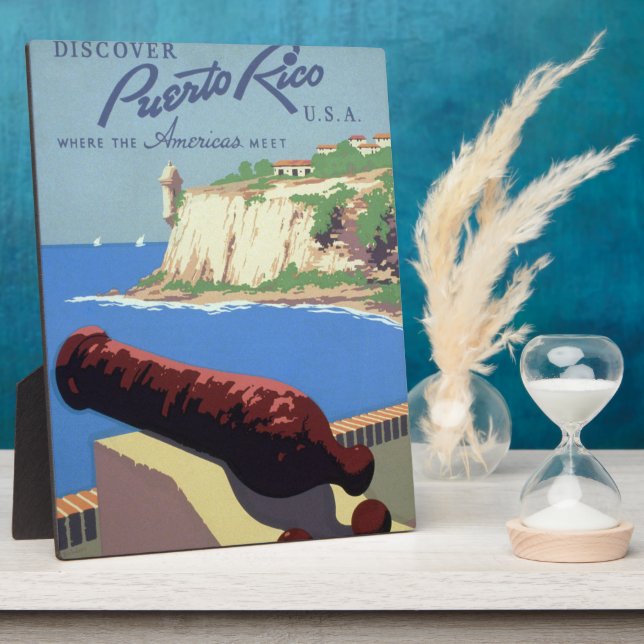 Visit El Morro Fortress, Puerto Rico, Old San Juan Plaque (Side)