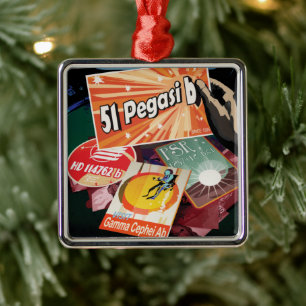 Visit First Exoplanet Found Outside Solar System  Metal Tree Decoration