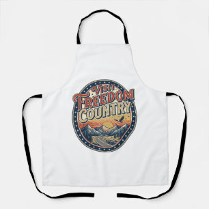 Visit Freedom Country Patriotic Patriotic Travel P Apron