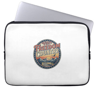 Visit Freedom Country Patriotic Patriotic Travel P Laptop Sleeve