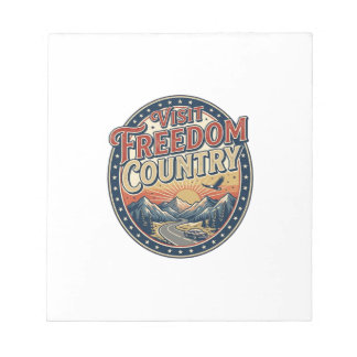 Visit Freedom Country Patriotic Patriotic Travel P Notepad