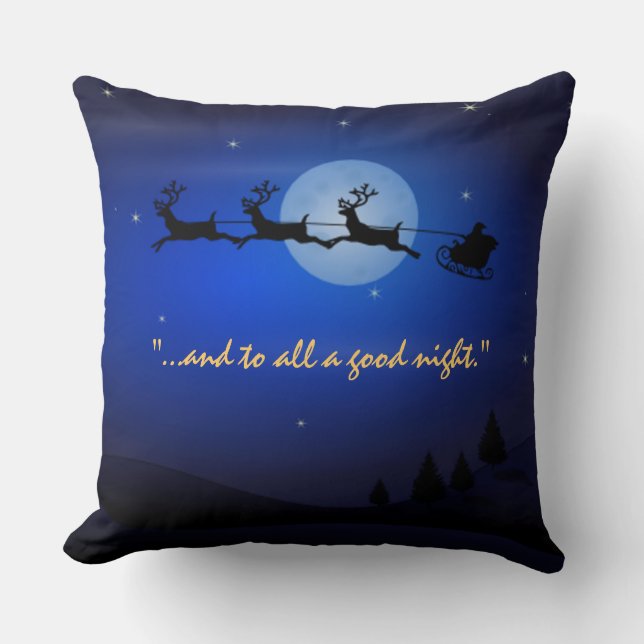 Visit from st Nicholas Night Before Christms Cushion (Front)