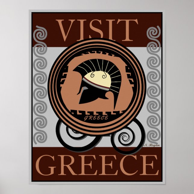 Visit Greece Home/ Office Decor (12.5"x16") (Front)