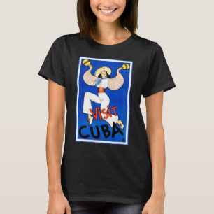 Visit Havana, Cuba, Vintage Travel Poster Maracas T-Shirt