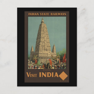 Visit India Budh Gaya Postcard