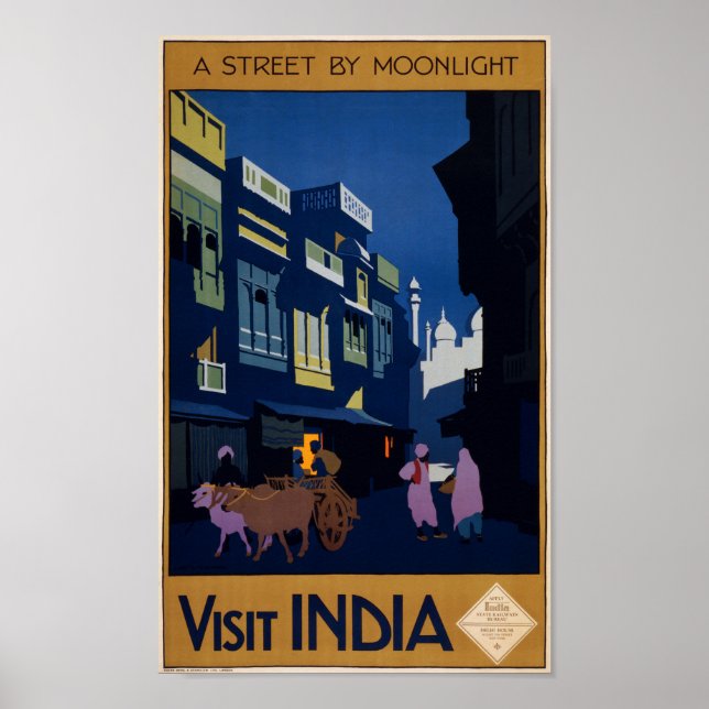Visit India Vintage Poster (Front)
