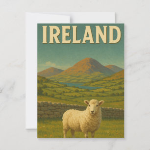 Visit Ireland Sheep  Postcard