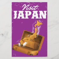 Visit Japan vintage travel poster