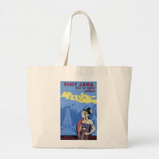 Visit Java Large Tote Bag