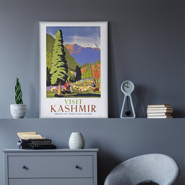 Visit Kashmir India | Vintage Travel Poster (Creator Uploaded)