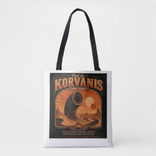 Visit Korvanis – Vintage Desert Planet Travel Post Tote Bag