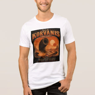 Visit Korvanis – Vintage Desert Planet Travel Post Tri-Blend Shirt