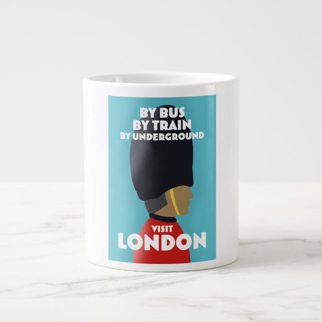 Visit London Art print. Large Coffee Mug (Front)