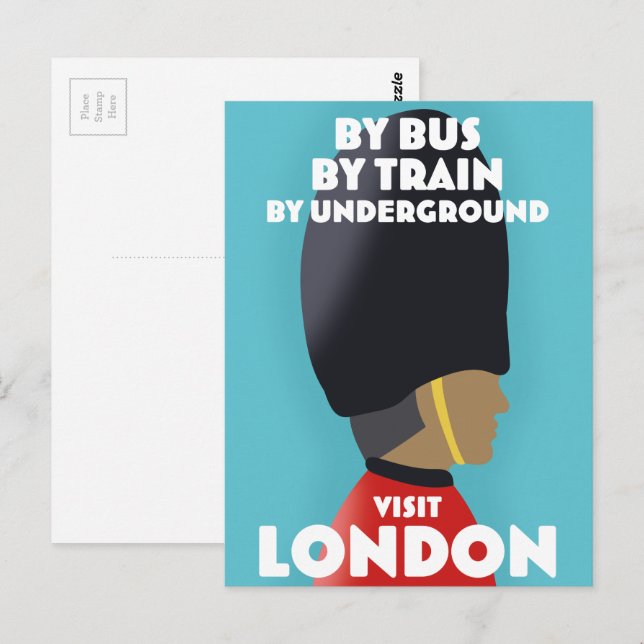 Visit London Art print. Postcard (Front/Back)