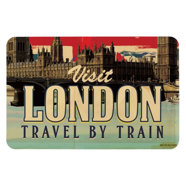 Visit London vintage poster Magnet (Horizontal)