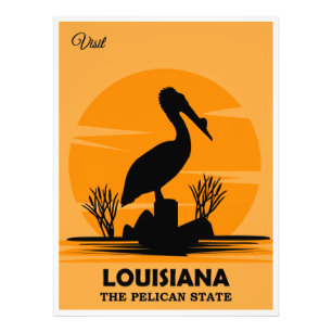 Visit Louisiana, The Pelican State, Photo Print