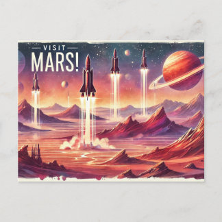 Visit Mars! Postcard
