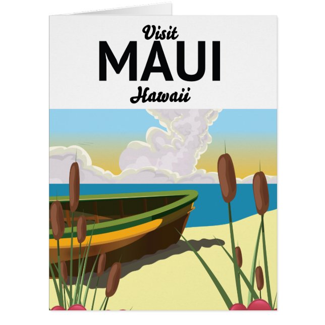 Visit Maui Hawaii tourism poster (Front)