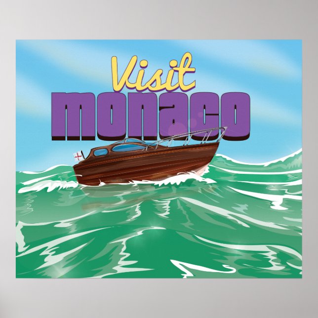 Visit Monaco Travel Poster (Front)