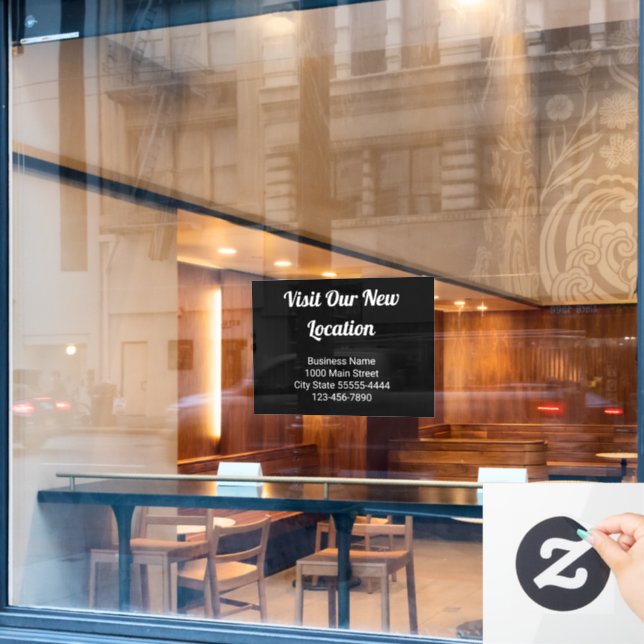 Visit Our New Location Black Business Relocation (Cafe Window)