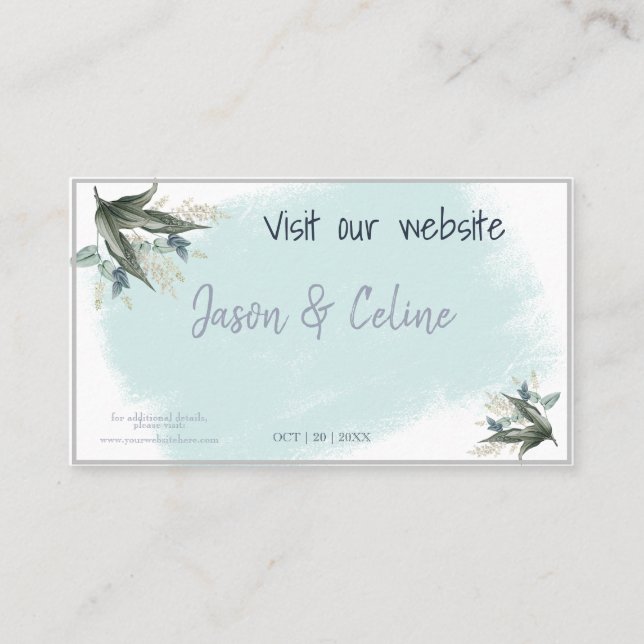 Visit our Website Wedding Card (Front)