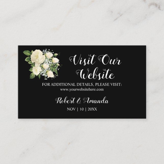 Visit our Website Wedding Insert Card (Front)