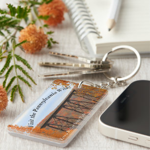 Visit PA Wilds Picturesque Souvenir Kinzua Bridge Key Ring