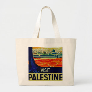 Visit Palestine Large Tote Bag