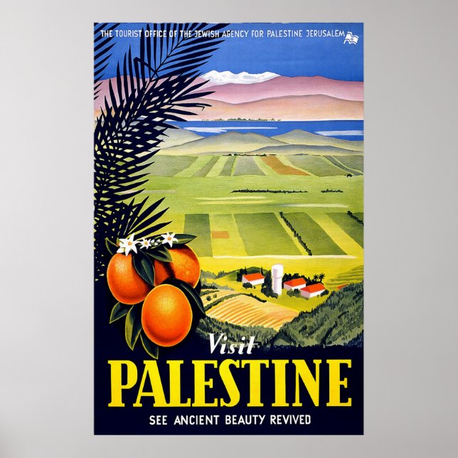 Visit Palestine See Ancient Beauty Revived Poster (Front)
