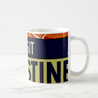 Visit Palestine Text Coffee Mug
