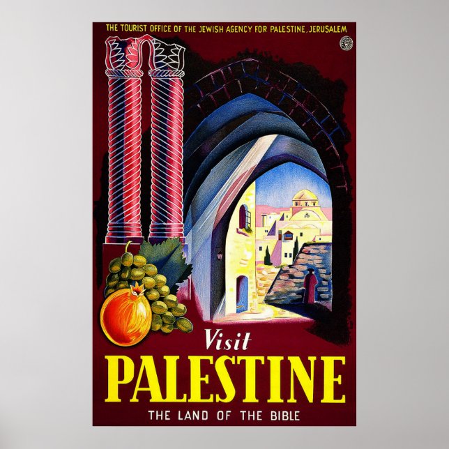 Visit Palestine The Land Of The Bible Poster (Front)