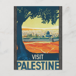 Visit Palestine, Vintage Postcard